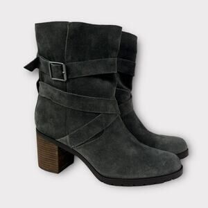 Clarks Malvet Doris Grey Suede Boots Size 12